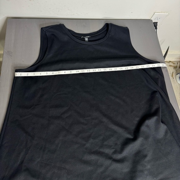Eileen Fisher Scoop Neck Tank Dress - Black - Picture 7 of 8